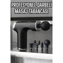 Sayarmarkt Kullanışlı Masaj Tabancası 4 Başlıklı Kas ve Vücut Ağrıları Için Şarjlı Darbeli