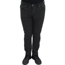 Hacker Fistan Store Erkek Haki Yeşil Yüksek Bel Normal Kesim Boru Paça Büyük Beden Jean Pantolon