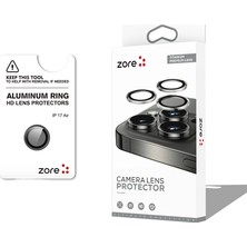 Apple iPhone 17 Air Zore Cl-12 Premium Safir Parmak Izi Bırakmayan Anti-Reflective Kamera Lens Koruyucu