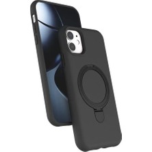 Negok Newface Apple iPhone 11 Regal Magsafe Standlı Kapak - Titan Gri