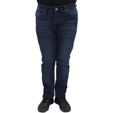 Hacker Fistan Store Erkek Yüksek Bel Normal Kesim Boru Paça Büyük Beden Jean Pantolon