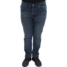 Hacker Fistan Store Erkek Yüksek Bel Normal Kesim Boru Paça Büyük Beden Jean Pantolon