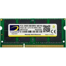 TwinMos Twınmos 8gb Ddr3 1600 Mhz CL11 Notebook Ram MDD3L8GB1600N 1.35VOLT (Low Voltage)