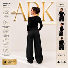 Keten Karışımlı Bol Kesim Pantolon