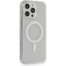 Buğlem Event 14 Pro Max Kılıf Matte Şeffaf Magneticsafe - Şeffaf