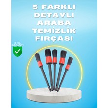 Sayarmarkt 5'li Araba Temizlik Fırçaları-Farklı Boyutlu Fırçalarla Derinlemesine Temizlik