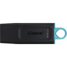 Hsc Bilişim Kingston 64GB USB 3.2 Exodia Datatraveler Exodia (Black + Teal)