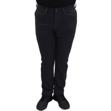 Hacker Fistan Store Erkek Füme Yüksek Bel Normal Kesim Boru Paça Büyük Beden Jean Pantolon