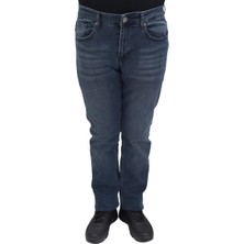 Hacker Fistan Store Erkek Yüksek Bel Normal Kesim Boru Paça Büyük Beden Jean Pantolon