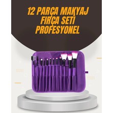 Sayarmarkt Fondöten, Allık ve Far Uygulamalarına Uygun 12 Parça Makyaj Fırça Takımı Ergonomik Saplı