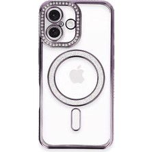 Buğlem Event 16 Plus Kılıf Joke Simli Magneticsafe Kılıf - Derin Mor