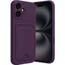 Senson Apple Iphone 16 Kılıf Kelvin Kartvizitli Silikon - Derin Mor