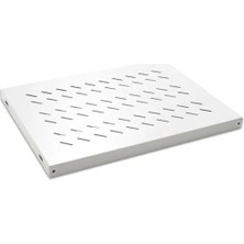 Ager Duvar Tip 19" 1u D250MM Için Sabit Beyaz Kabinet Rafı AA-RMR01U25-A-B1