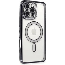 Buğlem Event 16 Pro Kılıf Joke Simli Magneticsafe Kılıf - Siyah