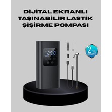 Sayarmarkt Taşınabilir 80W Kablosuz Lastik Şişirme Pompası Dijital Ekranlı