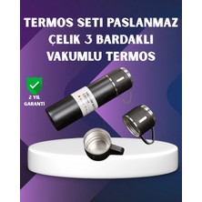 Sayarmarkt Paslanmaz Termos ve Ikili Bardak Seti | 6-12 Saat Sıcak/soğuk Tutma