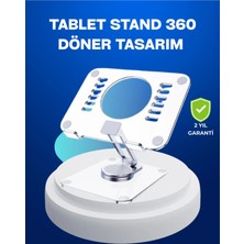 Sayarmarkt Katlanabilir Tablet Standı Ayarlanabilir Kaymaz Şeffaf Tasarım