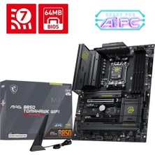MSI Msı Mag B850 Tomahawk Wıfı7 Ddr5 Hdmı-Usbc Dp Pcıe 5.0 Am5 Atx