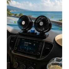 Araç Içi Fan 2 Kademeli Oynar Başlıklı Sessiz Oto Vantilatör