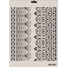 Hsc Bilişim Rich Dantel Seri DN-907 Stencil 35X25 cm
