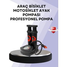 Sayarmarkt Basınç Saatli Ayak Pompası Bisiklet ve Araç Uyumlu