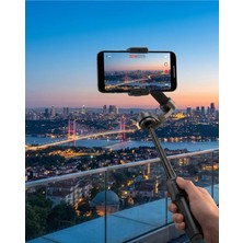 Sayarmarkt Profesyonel Telefon Gimbal Stabilizer 3 Axis Video Sabitleyici Vlog Tripod