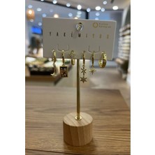 Yakemiyou Taşlı Yıldızlar Altılı Küpe
