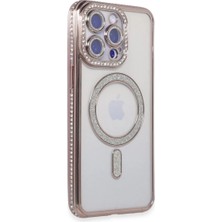 Buğlem Event 14 Pro Max Kılıf Joke Simli Magneticsafe Kılıf - Pembe