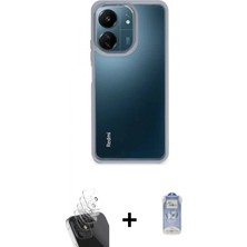 Marsilyan™- Redmi 13C Kılıf Nova Işık Serisi - Siyah Joko Magic 5d Cam + Kamera Lens Koruma Cam - Sf