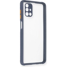 Nemere Mey Ithalat®  Samsung Galaxy M51 Kılıf Miami Şeffaf Silikon - Gri
