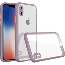 Nemere Mey Ithalat®  iPhone Xs Max Kılıf Miami Şeffaf Silikon - Açık Mor