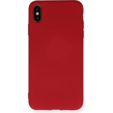 Nemere Mey Ithalat®  iPhone Xs Max Kılıf Nano Içi Kadife Silikon - Kırmızı
