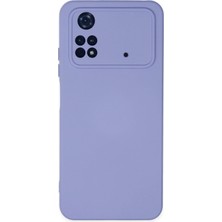 Nemere Mey Ithalat®   Poco M4 Pro 4g Kılıf Nano Içi Kadife Silikon - Lila