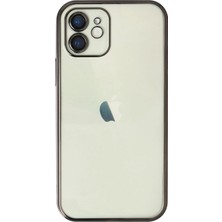 Nemere Mey Ithalat®  iPhone 12 Kılıf  Lensli Silikon - Siyah