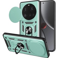 Nemere Mey Ithalat®   Mi 15 Ultra Kılıf Pars Lens Yüzüklü Silikon - Yeşil