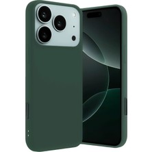 Nemere Mey Ithalat®   iPhone 17 Pro Nano Içi Kadife Silikon - Koyu Yeşil