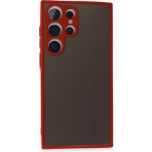 Nemere Mey Ithalat®  Samsung Galaxy S24 Ultra Kılıf Montreal Silikon Kapak - Kırmızı