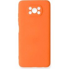 Nemere Mey Ithalat®   Pocophone X3 Kılıf Nano Içi Kadife Silikon - Turuncu