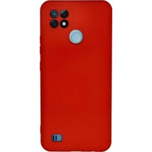 Nemere Mey Ithalat®  Realme C21 Kılıf Nano Içi Kadife Silikon - Kırmızı