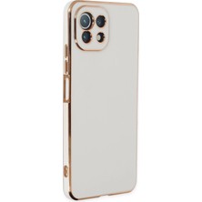 Nemere Mey Ithalat®   Mi 11 Lite Kılıf Volet Silikon - Beyaz
