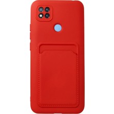 Nemere Mey Ithalat®   Redmi 9c Kılıf Kelvin Kartvizitli Silikon - Kırmızı
