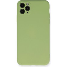 Nemere Mey Ithalat®  iPhone 11 Pro Max Kılıf Nano Içi Kadife Silikon- Yeşil