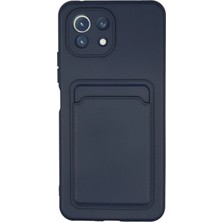 Nemere Mey Ithalat®   Mi 11 Kılıf Kelvin Kartvizitli Silikon - Lacivert
