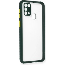 Nemere Mey Ithalat®  Samsung Galaxy M31 Kılıf Miami Şeffaf Silikon - Koyu Yeşil