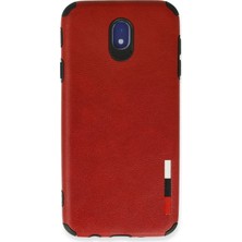 Nemere Mey Ithalat®  Samsung Galaxy J7 Pro / J730 Kılıf Loop Deri Silikon - Kırmızı