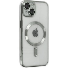 Nemere Ally iPhone 14 Plus 6.7inç Renkli Kenar Lazer Çerçeveli Magsafe Uyumlu Silikon KILIF-(5775) Nem