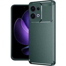 Nemere Mey Ithalat®   Reno 13 Pro Kılıf Auto Focus Karbon Kapak - Koyu Yeşil