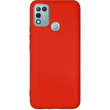 Nemere Mey Ithalat®  Infinix Hot 10 Play Kılıf Nano Içi Kadife Silikon - Kırmızı