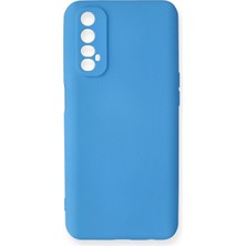 Nemere Mey Ithalat®  Realme 7 Kılıf Nano Içi Kadife Silikon - Mavi