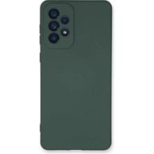 Nemere Mey Ithalat®  Samsung Galaxy A73 5g Kılıf Nano Içi Kadife Silikon - Koyu Yeşil